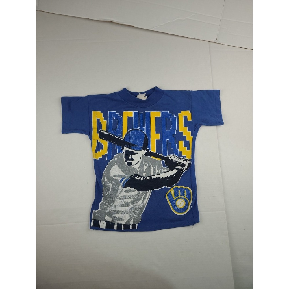 Vintage Milwaukee‎ Brewers Shirt Kids Size 4t Single Stitch Large Graphic MLB